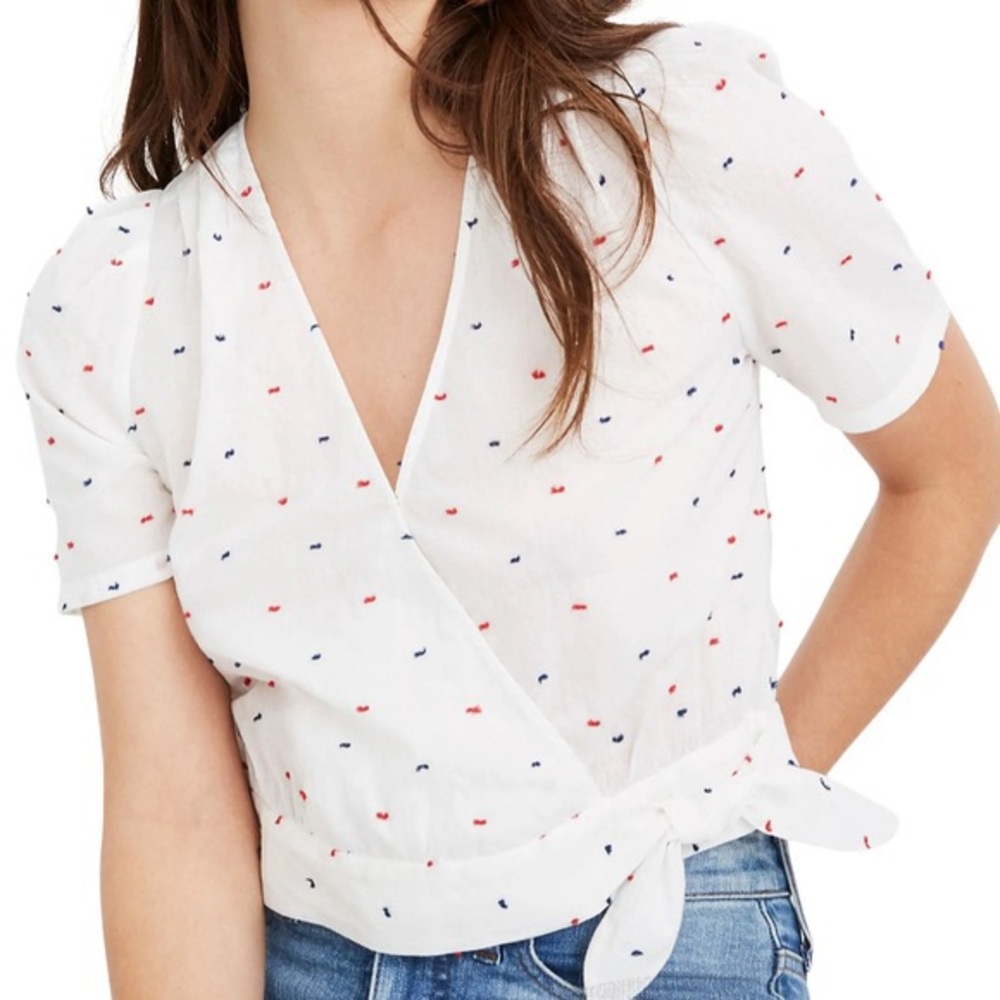 Madewell Tie Front Cross Top